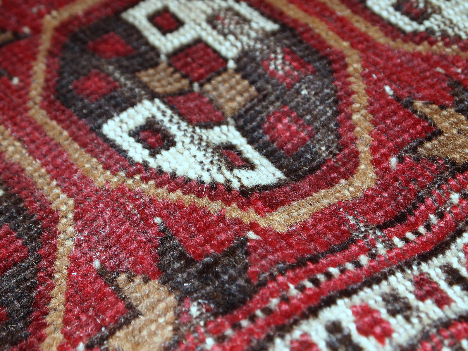 Handmade antique prayer Afghan Adraskand rug 2,7' x 3,7' (82cm x 115cm)1920 - 1C346 - One Royal Art