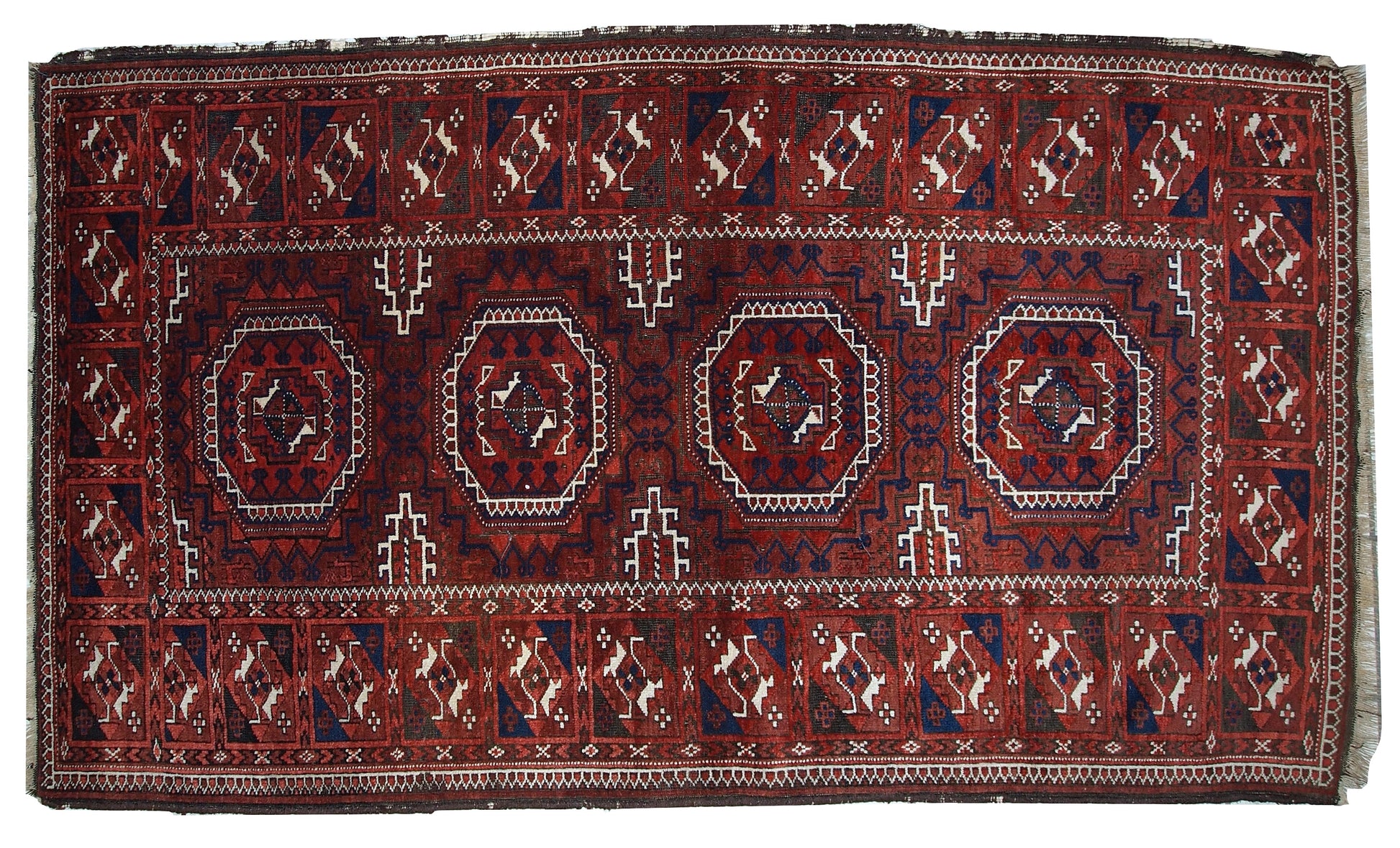 Handmade antique Afghan Baluch rug, 1900s