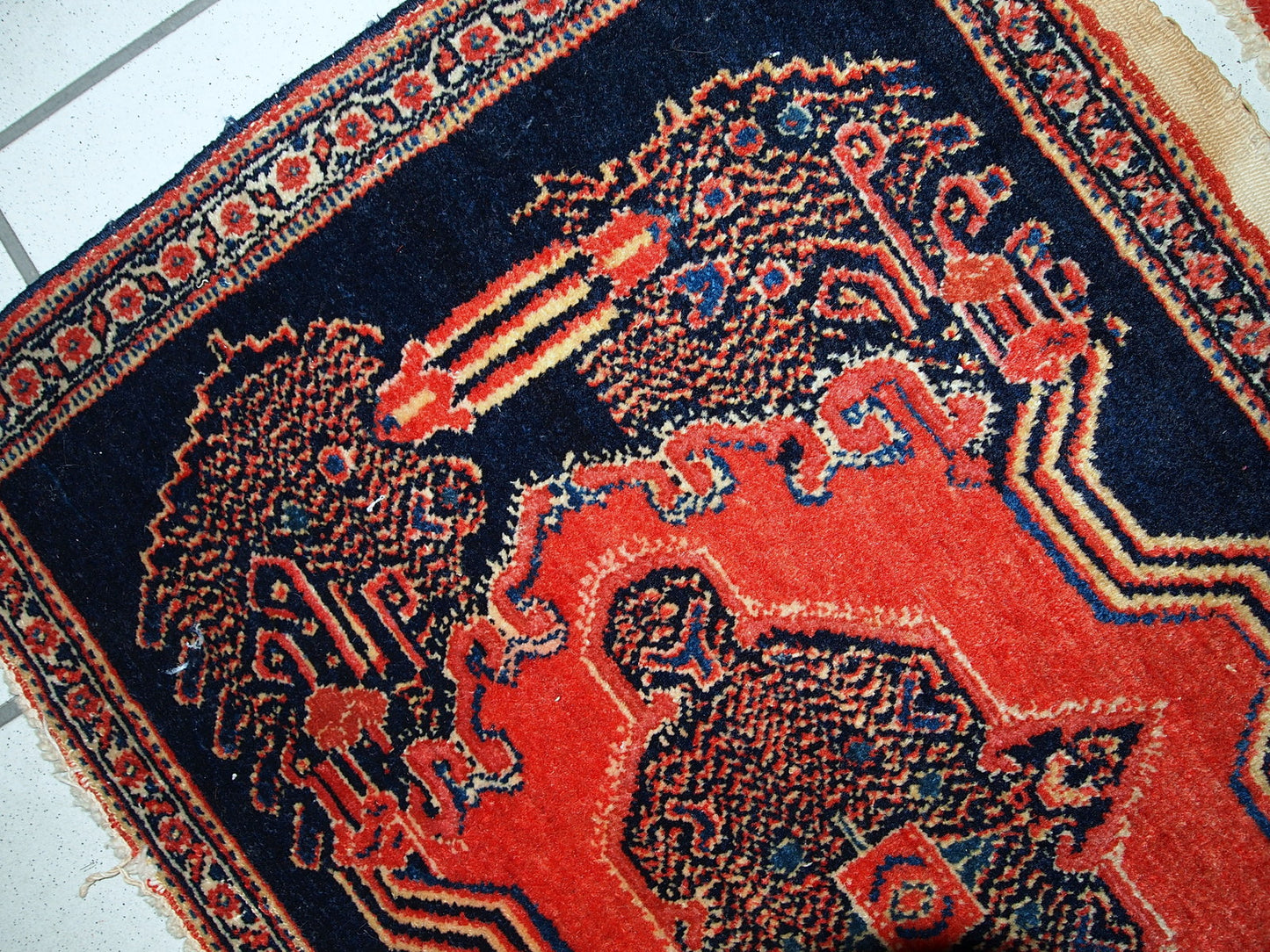 Antique Persian Senneh rugs in original good condition. Very fine rugs with detailed design.
