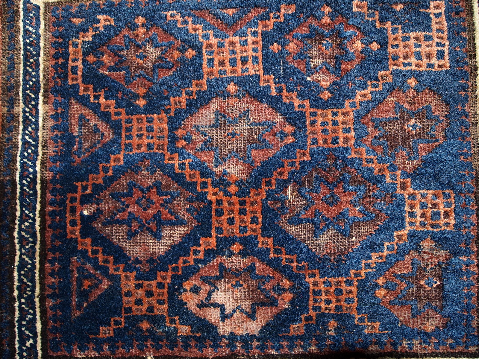 Antique hand made Afghan Baluch bag face in original condition with some wear due to age.
