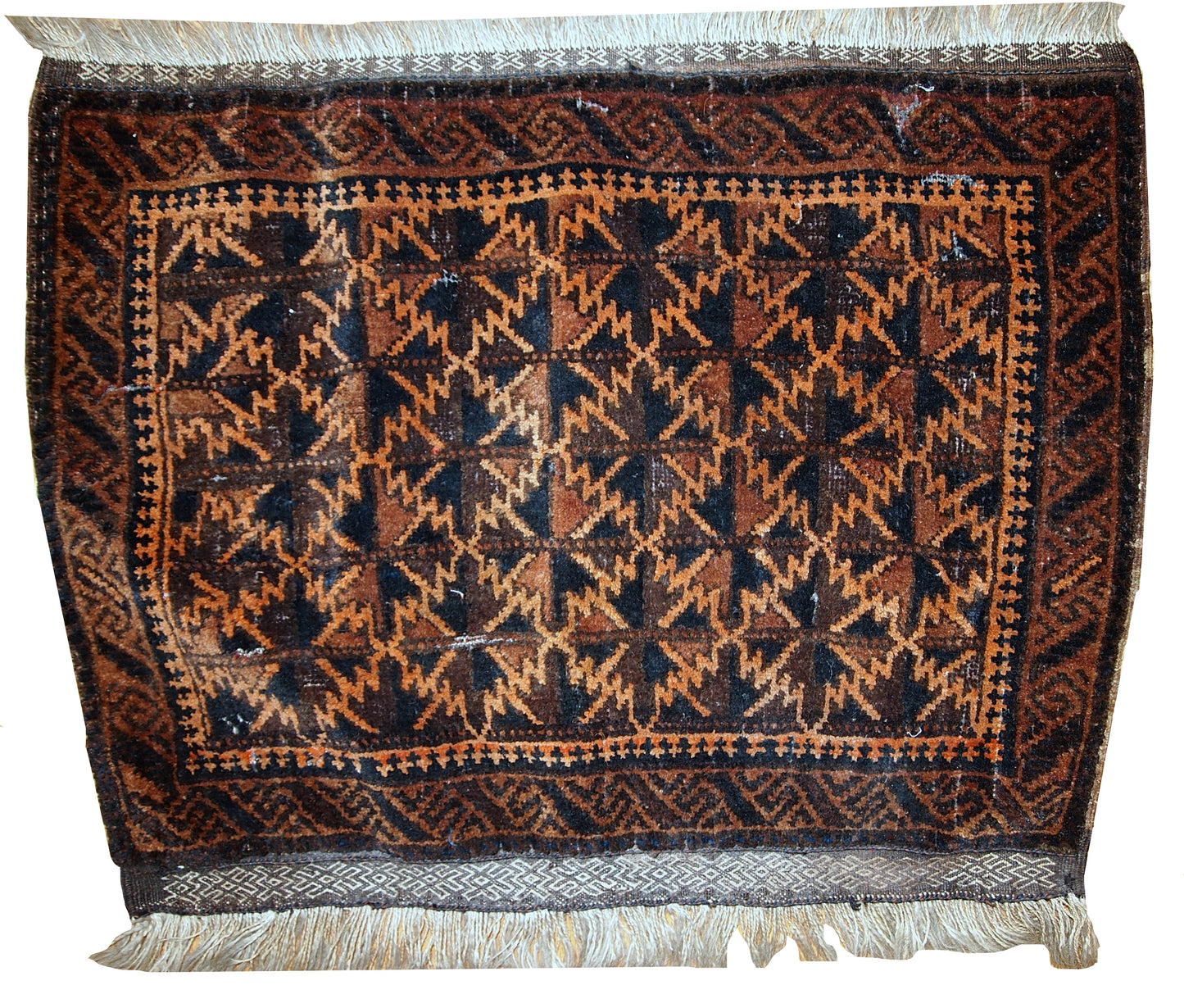 Handmade antique collectible Afghan Baluch bag face, 1920s