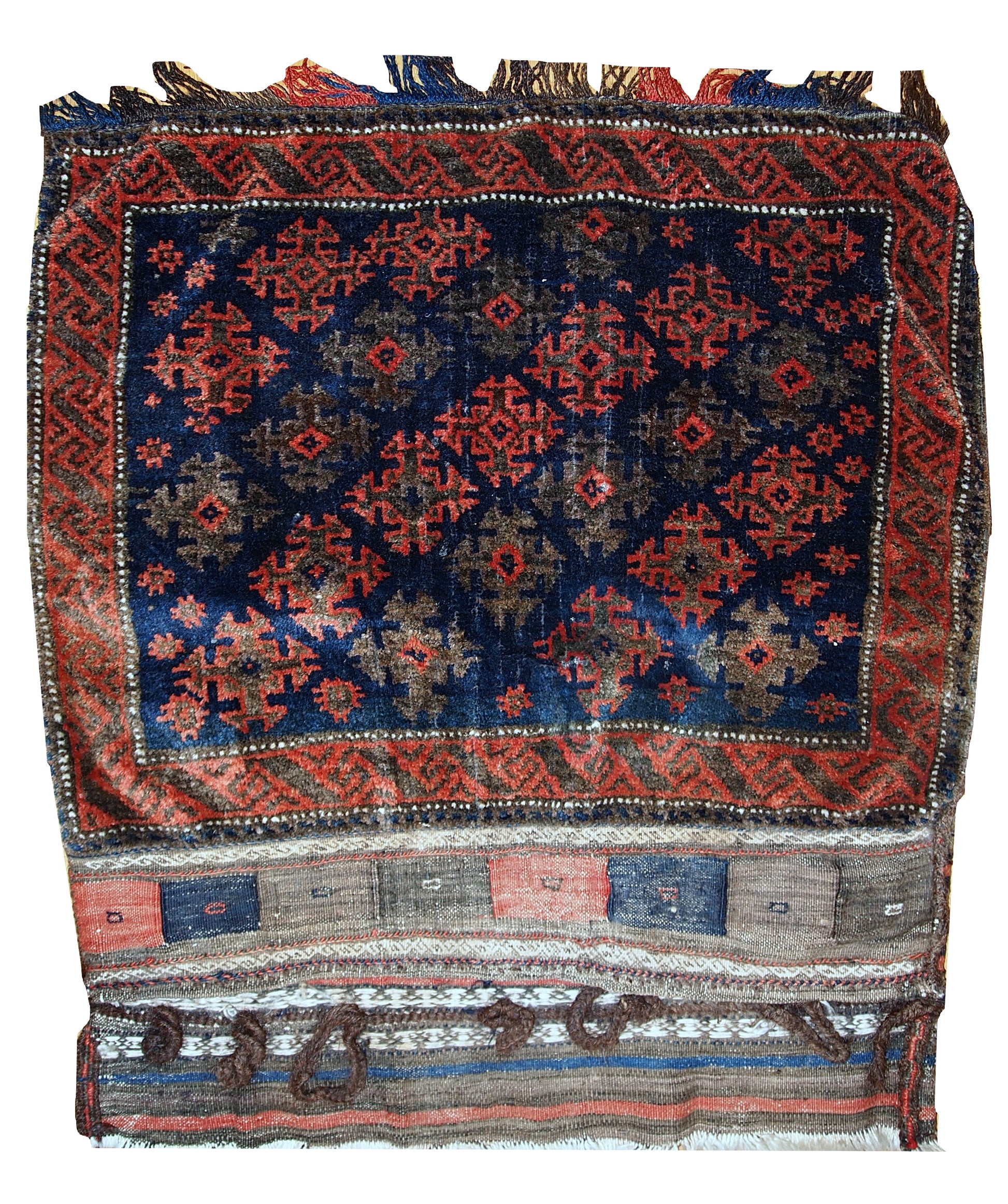 Handmade antique Afghan Baluch salt bag, 1880s