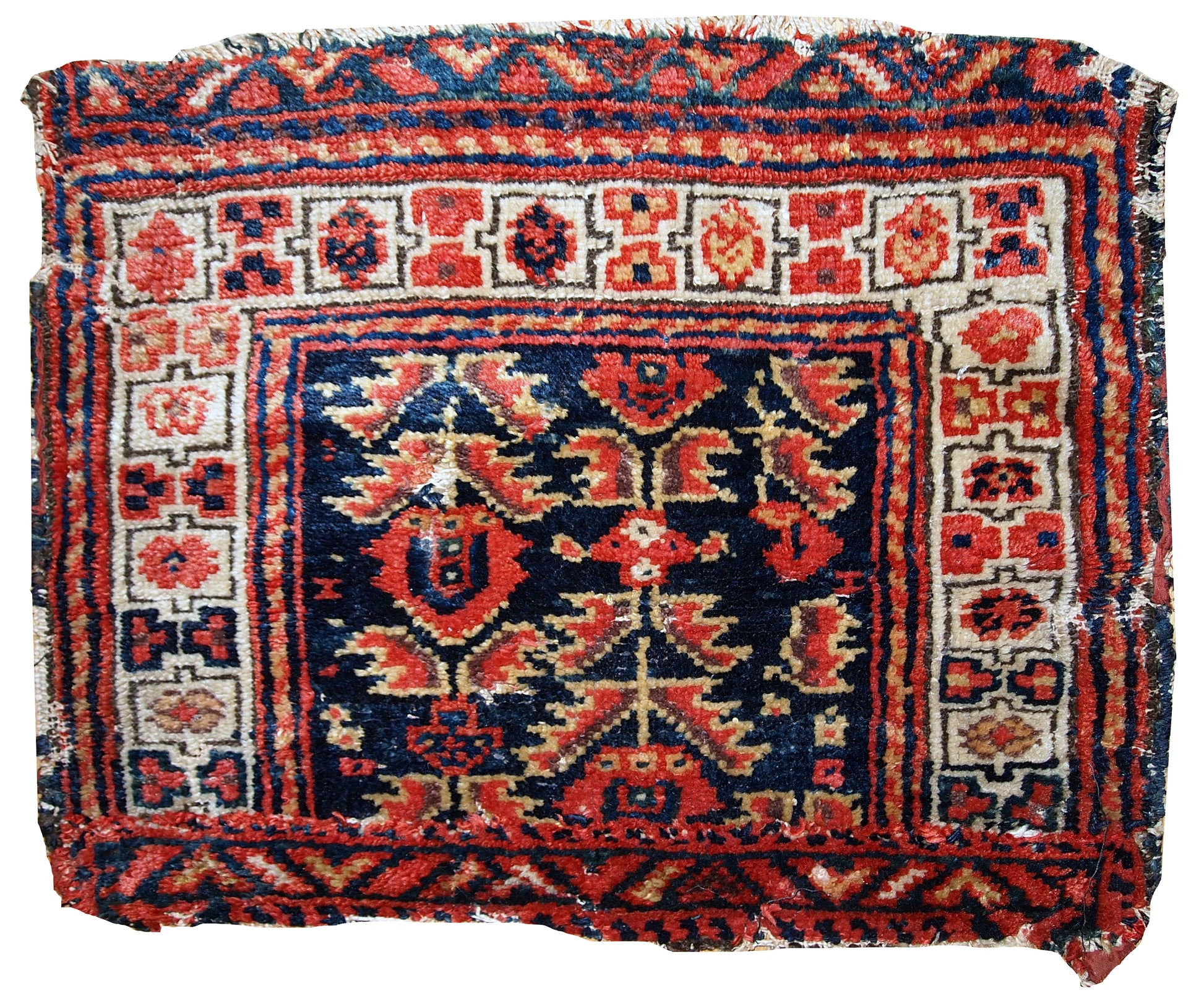 Handmade antique collectible Persian Malayer bag face, 1900s