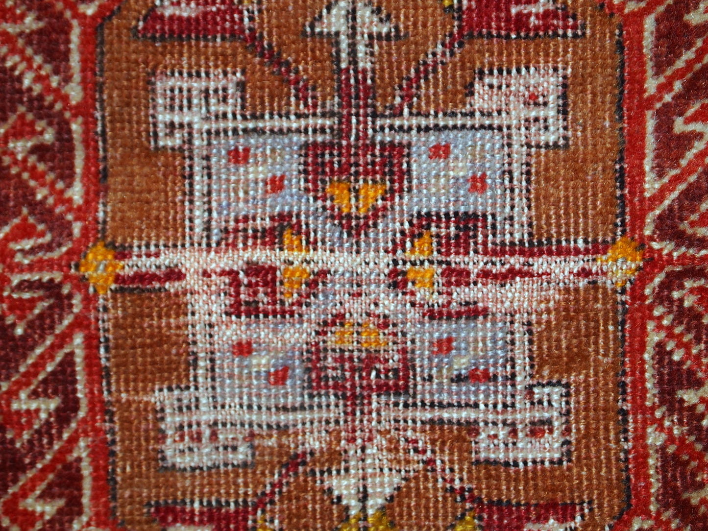 Handmade antique collectible Turkish Yastik rug, 1920s