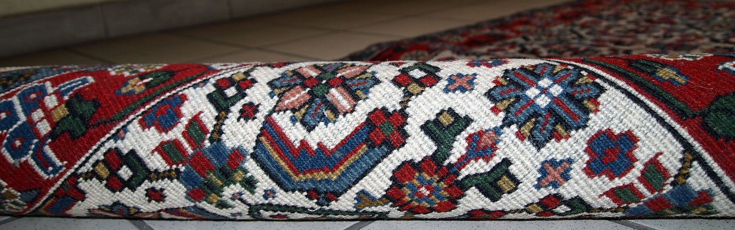 Handmade vintage Indian Agra rug, 1970s
