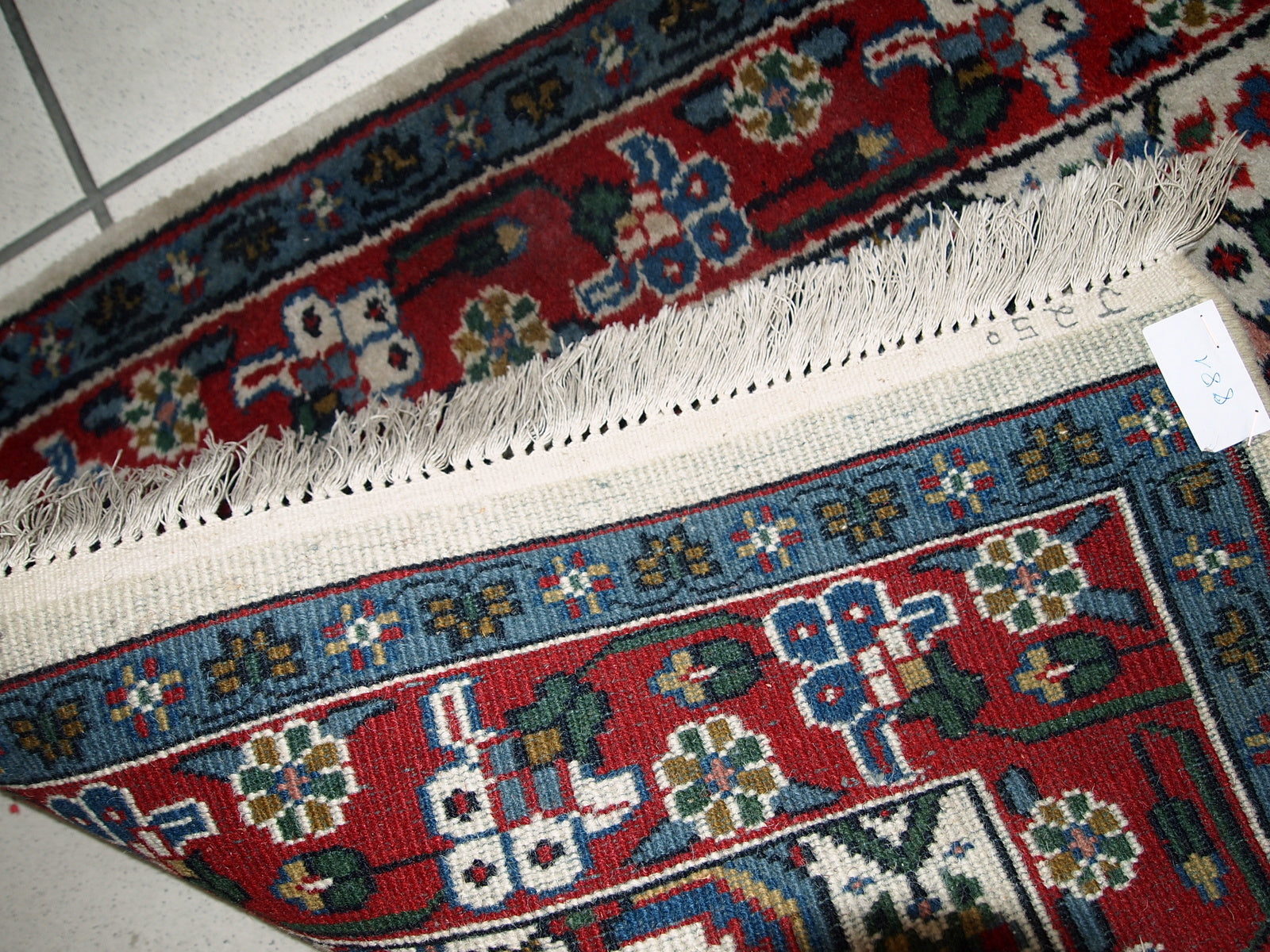 Handmade vintage Indian Agra rug, 1970s