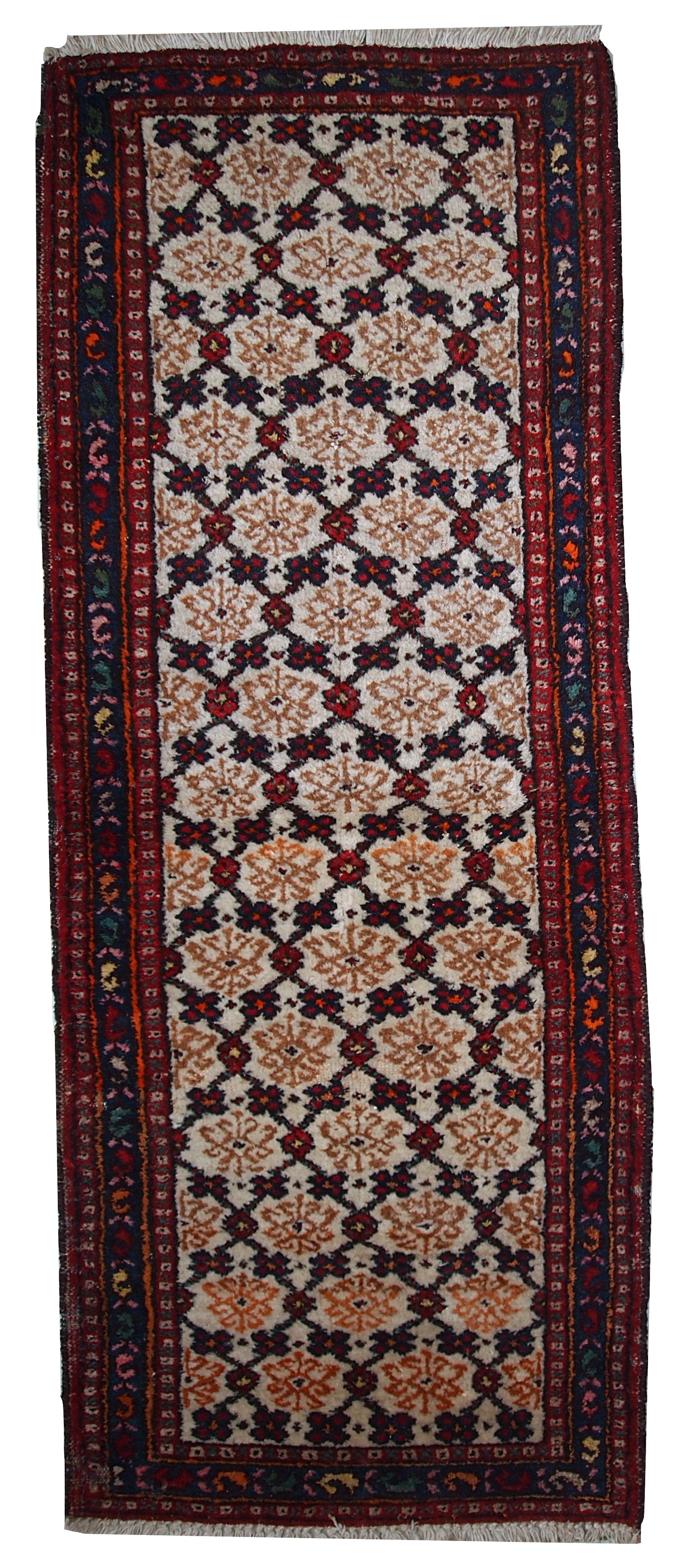 Handmade vintage Persian Hamadan runner, 1960s