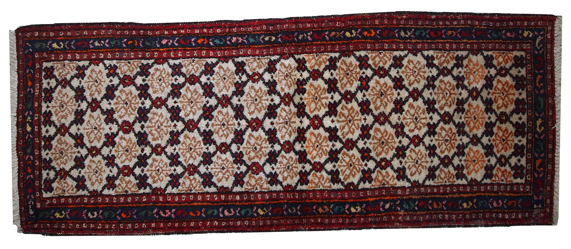 Handmade vintage Persian Hamadan runner, 1960s