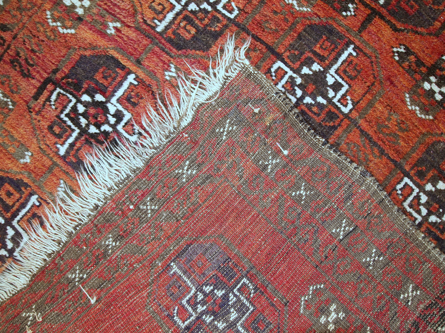 Handmade antique Afghan Baluch rug, 1900s
