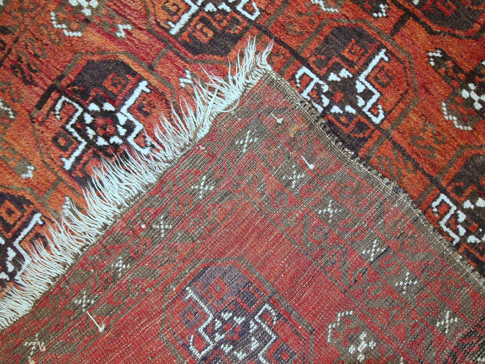Handmade antique Afghan Baluch rug, 1900s