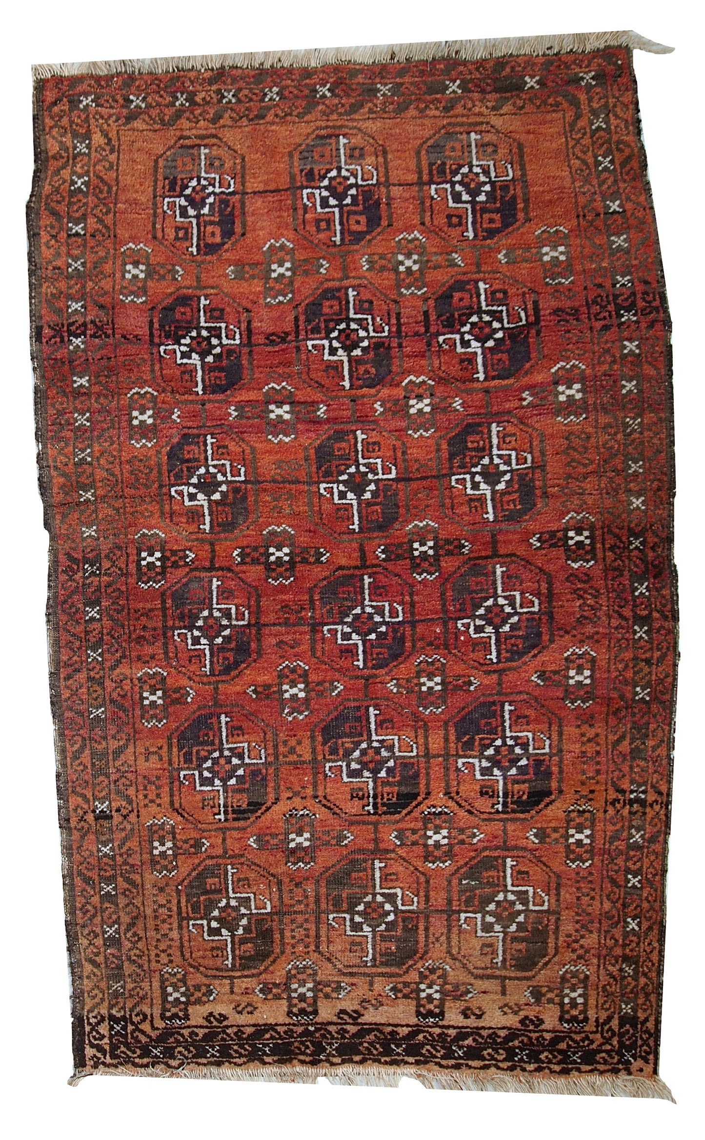 Handmade antique Afghan Baluch rug, 1900s