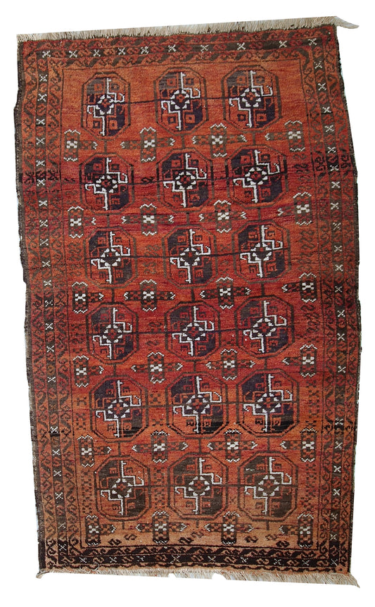 Handmade antique Afghan Baluch rug, 1900s