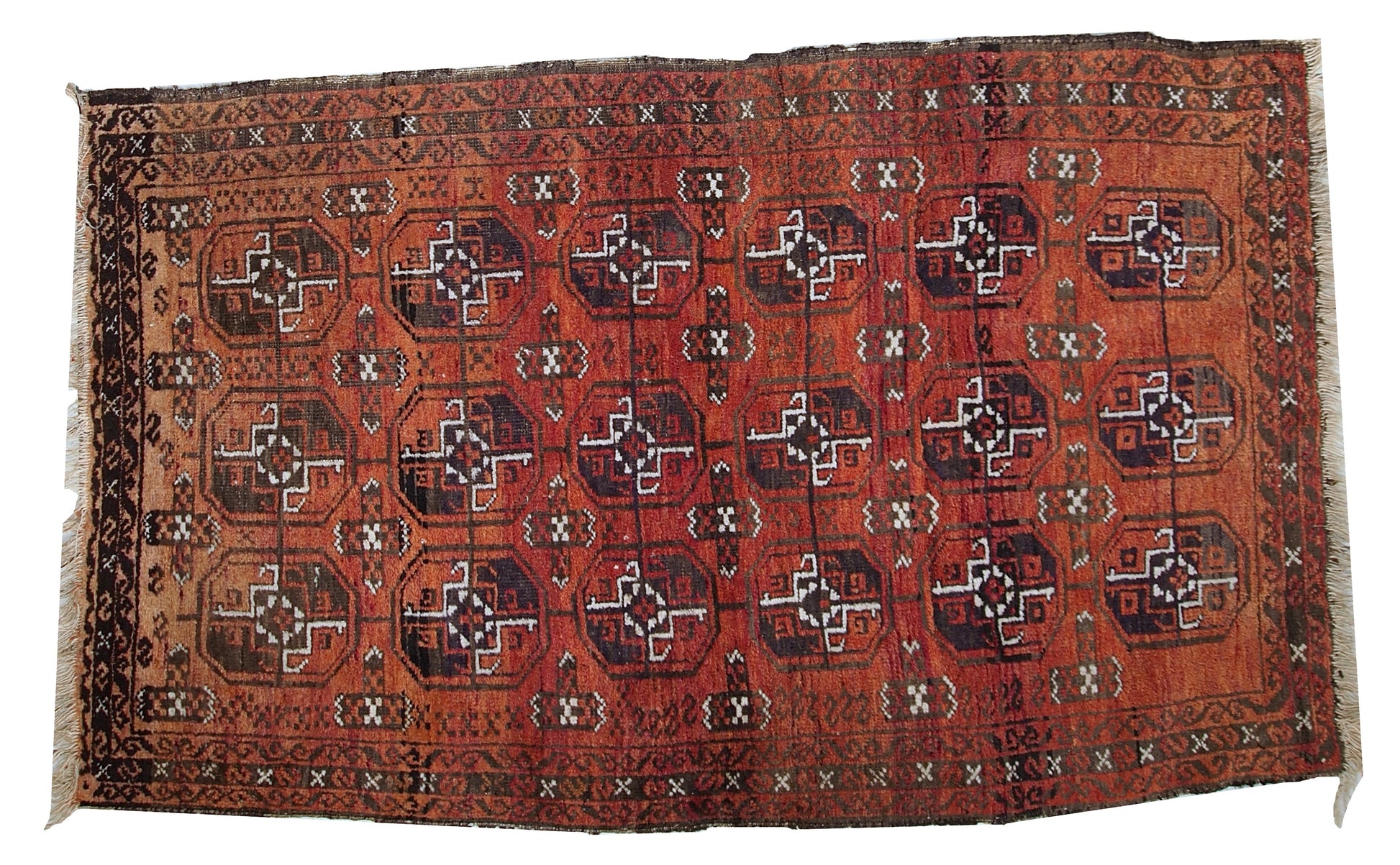Handmade antique Afghan Baluch rug, 1900s