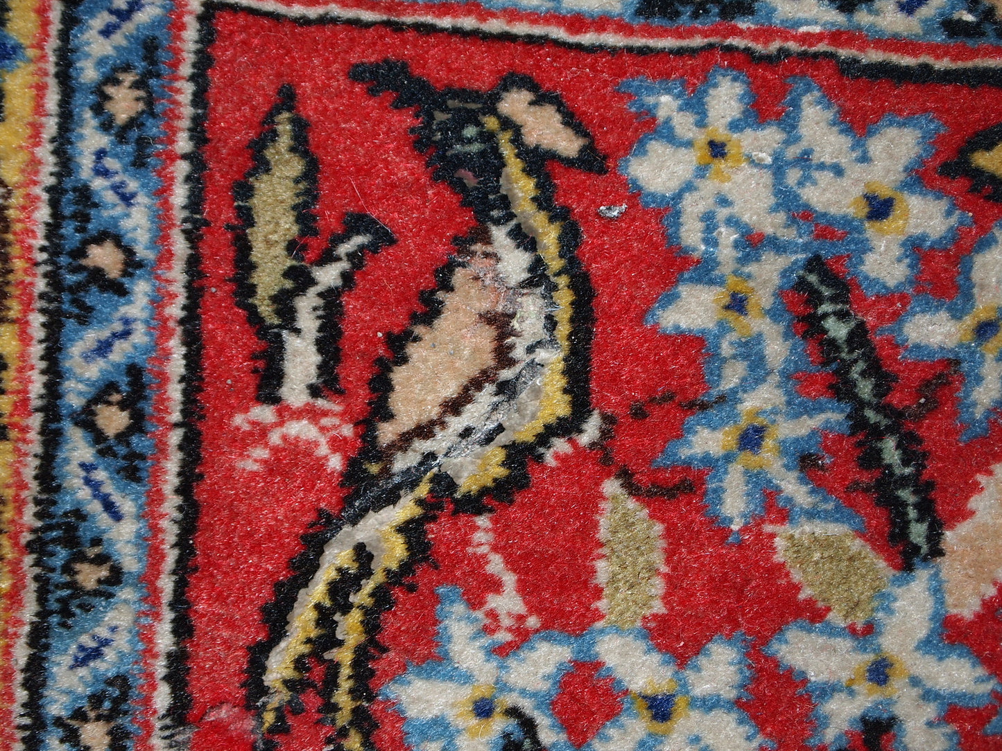 Handmade vintage Persian Tabriz mat, 1950s
