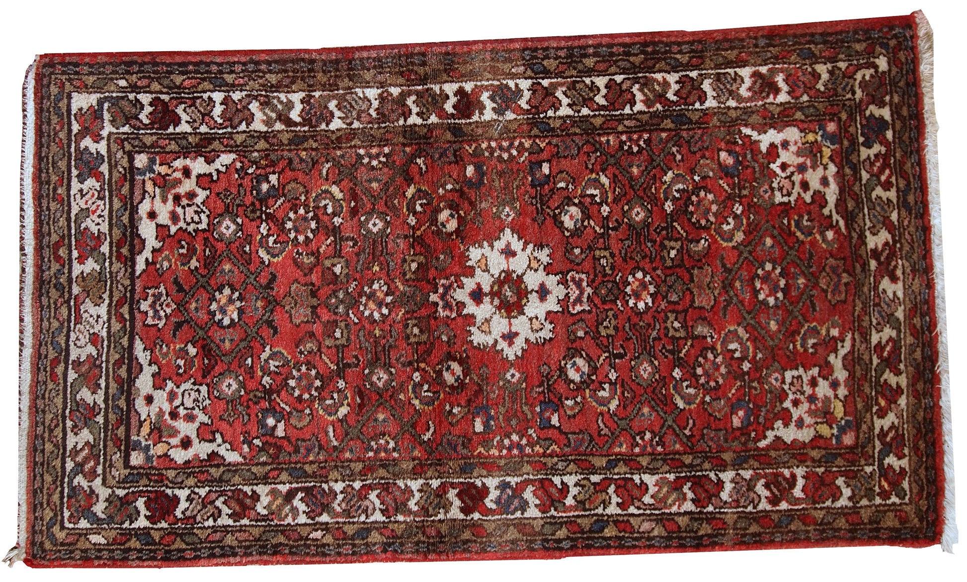 Handmade vintage Persian Hamadan rug, 1970s