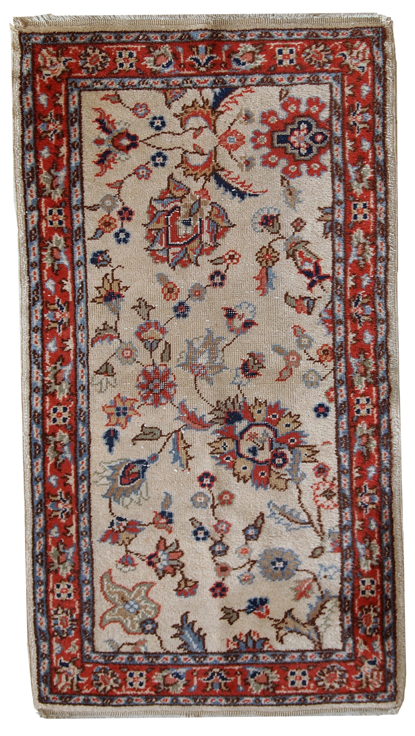 Handmade vintage Pakistani Lahore rug, 1950s