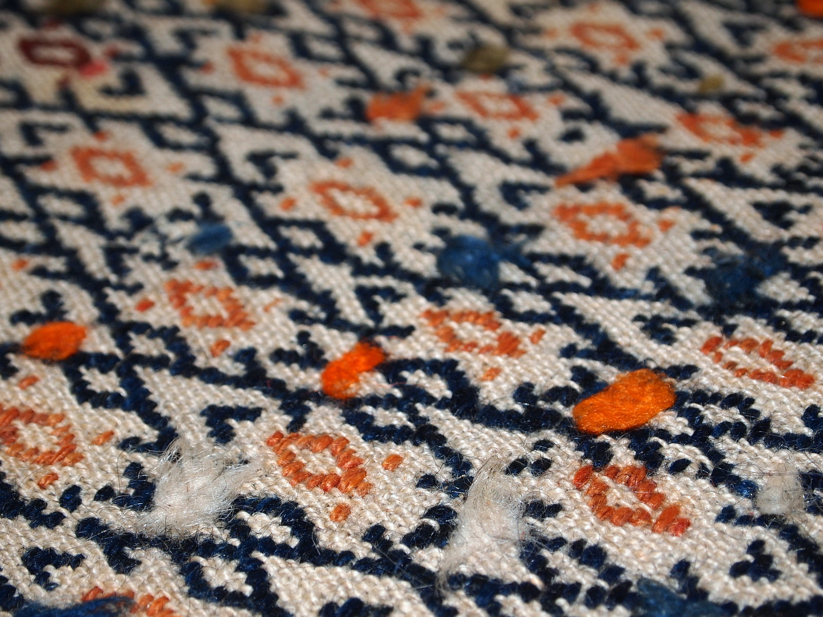 Handmade antique Persian Sumak sadle double bag, 1940s