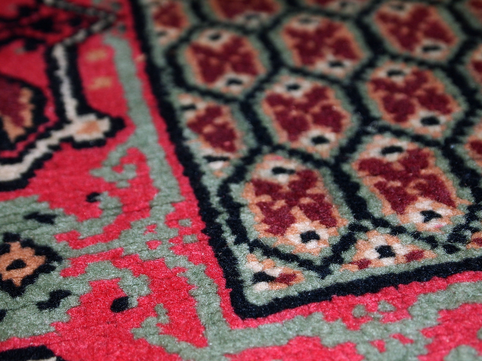 Handmade vintage Algerian Berber rug, 1970s