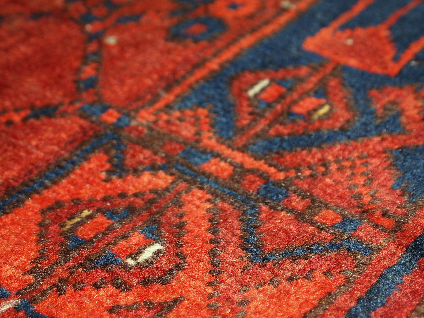 Handmade vintage Afghan Ersari rug, 1950s