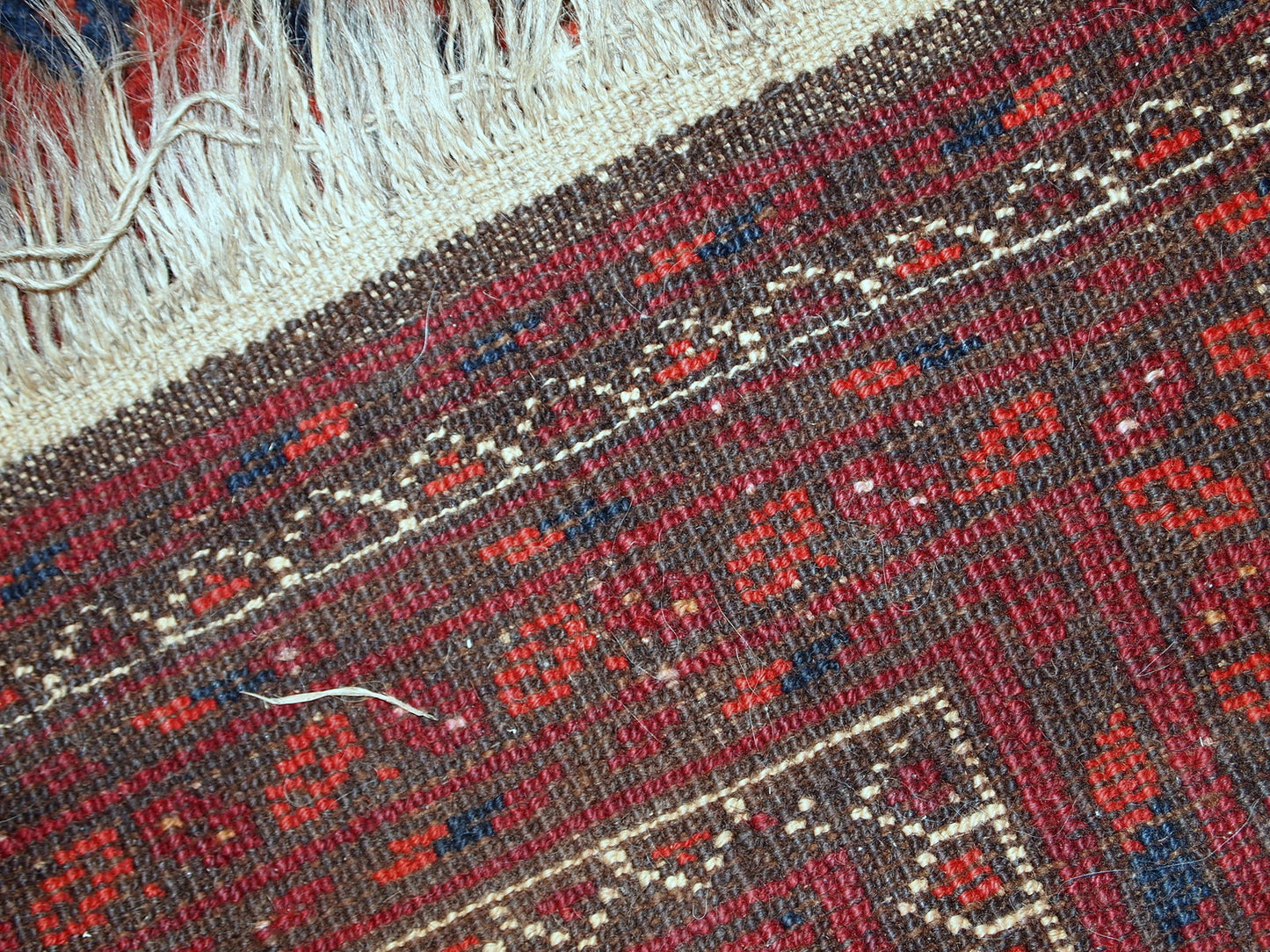 Handmade vintage Afghan Ersari rug, 1950s