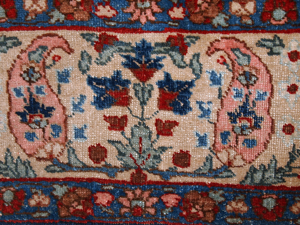 Handmade antique Persian Tabriz rug 6,2' x 9.5' (190cm x 292cm) 1920s - 1C409