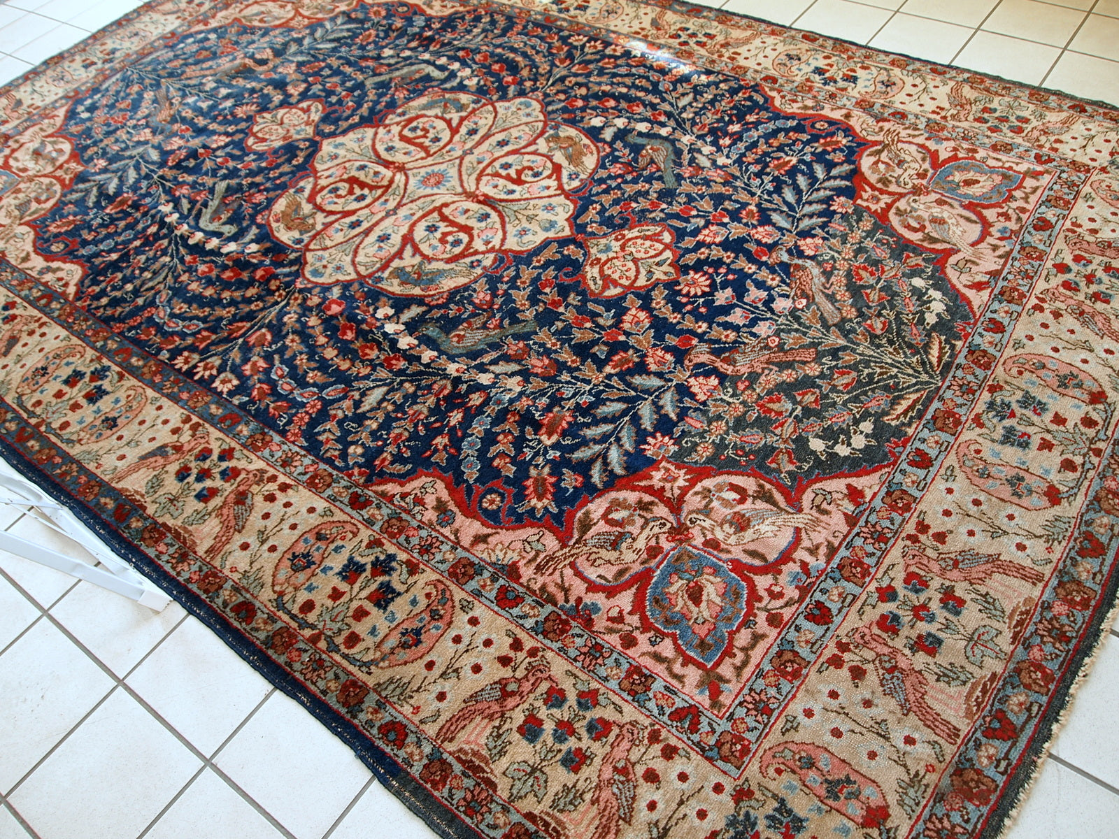 Handmade antique Persian Tabriz rug, 1920s