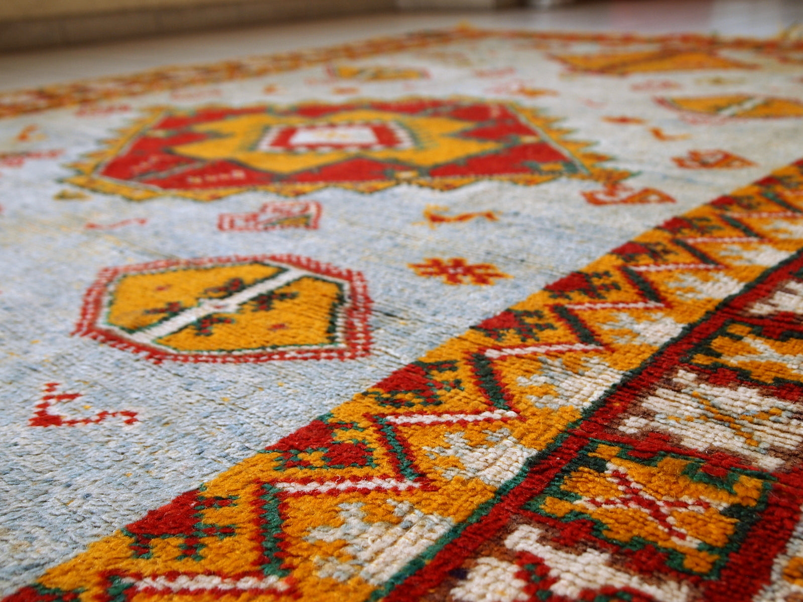Handmade antique Moroccan Berber rug, 1910s