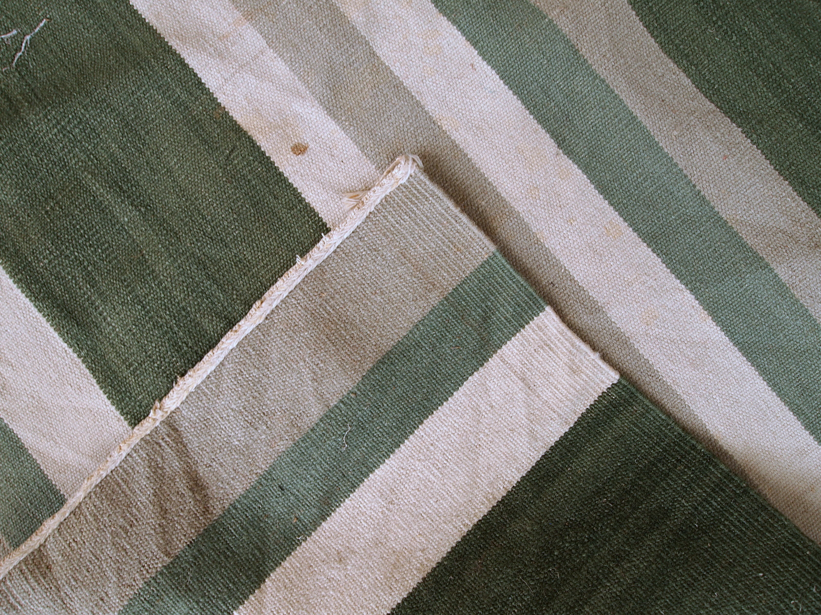 Handmade antique Indian Dhurri kilim, 1930s