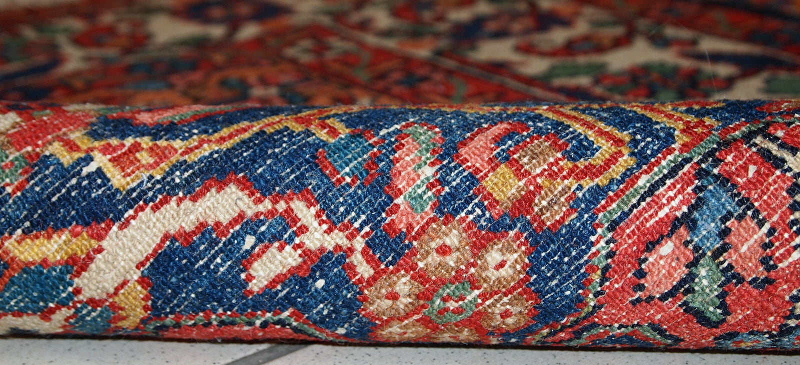 Handmade vintage Persian Mashad rug, 1970s