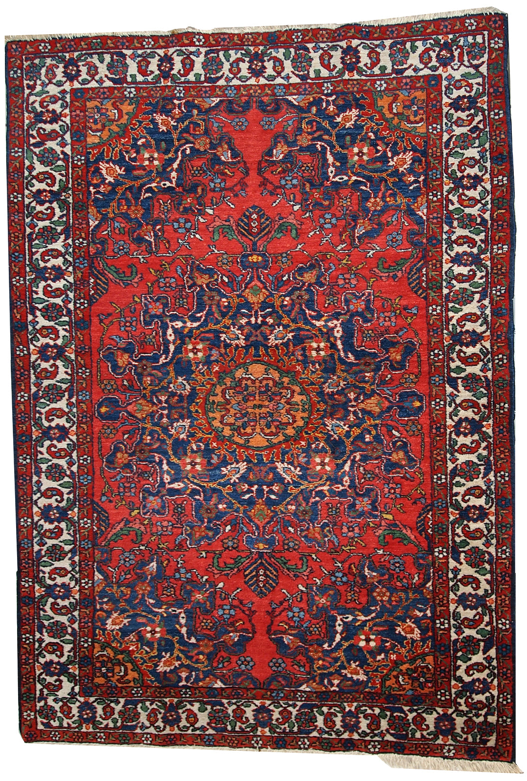 Handmade vintage Persian Mashad rug, 1970s