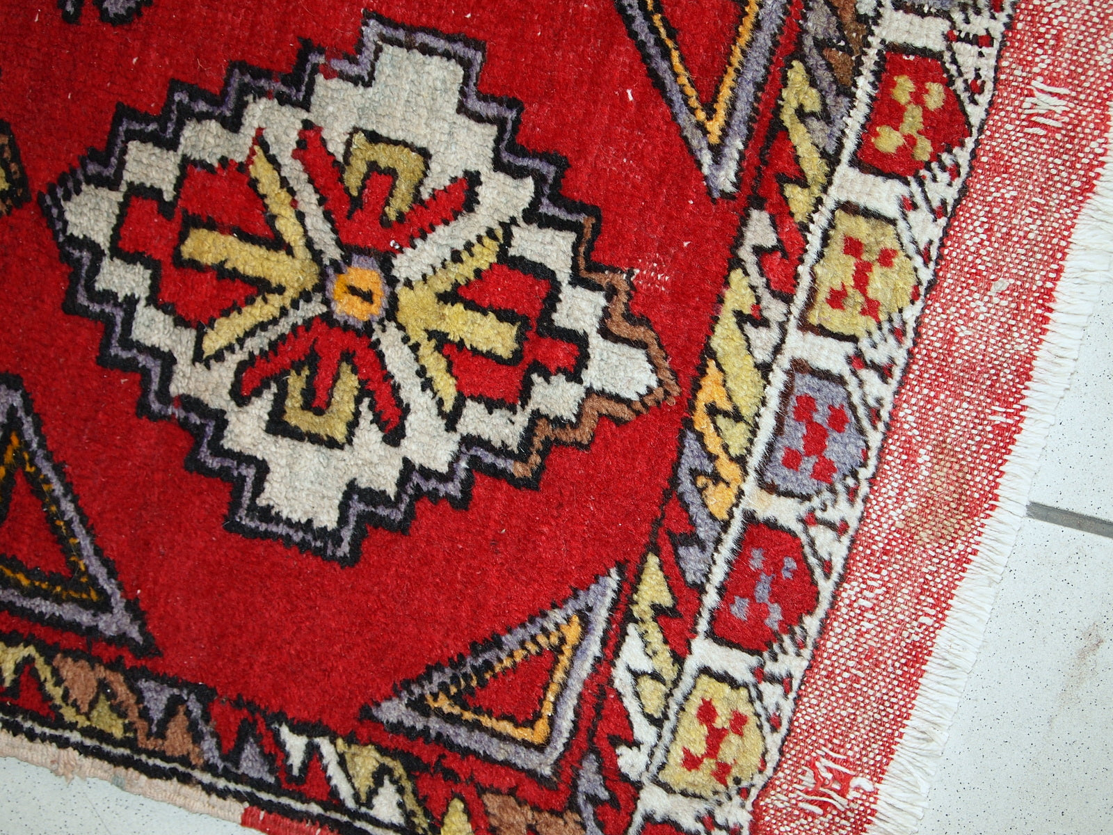 Handmade vintage Turkish Yastik rug, 1950s
