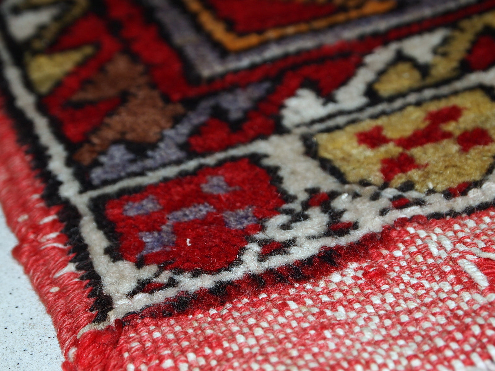 Handmade vintage Turkish Yastik rug, 1950s
