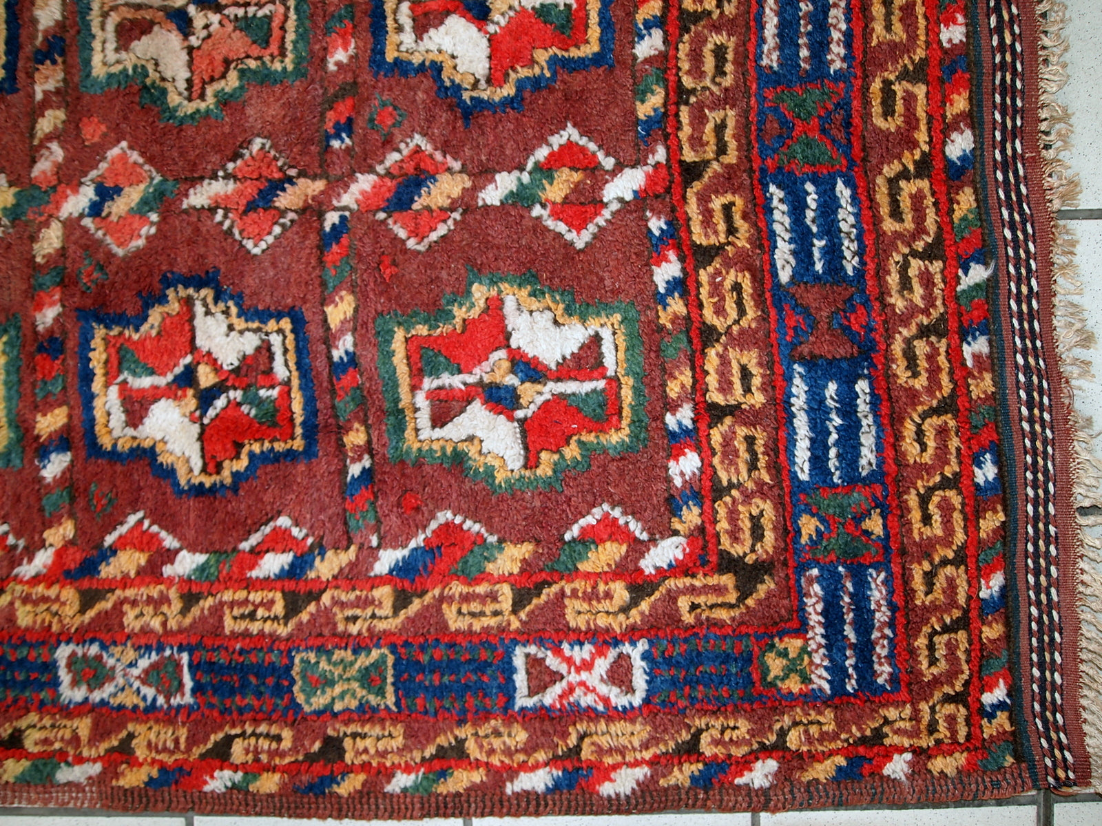 Handmade antique Persian Kurdish rug, 1920s