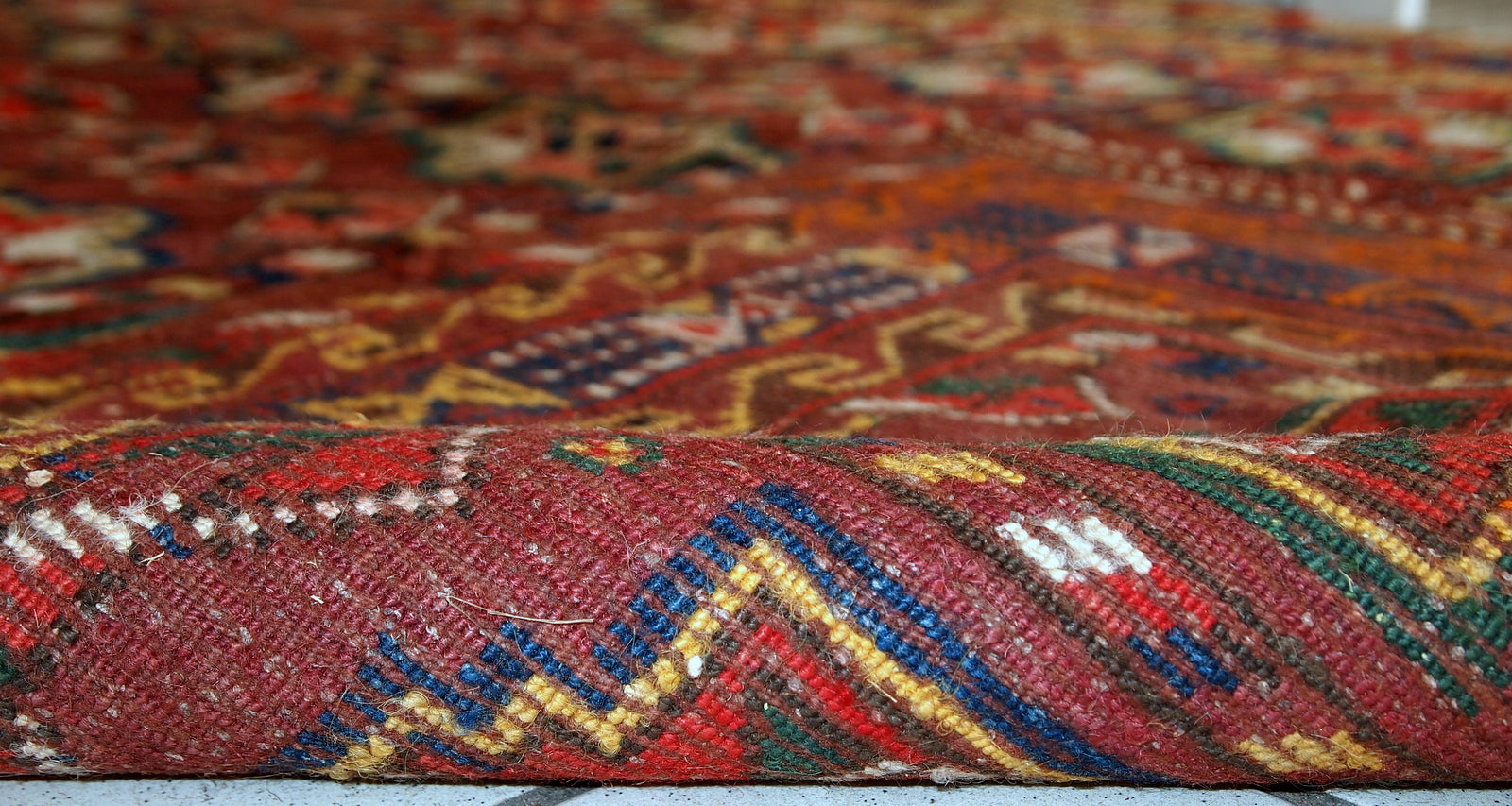 Handmade antique Persian Kurdish rug, 1920s