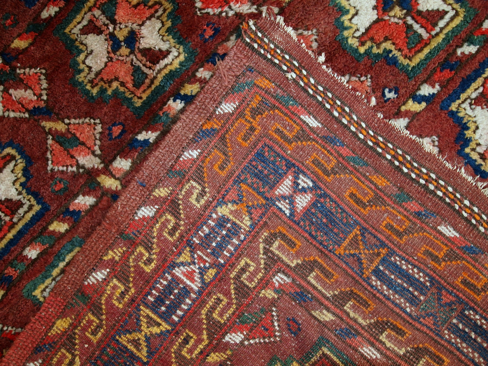 Handmade antique Persian Kurdish rug, 1920s