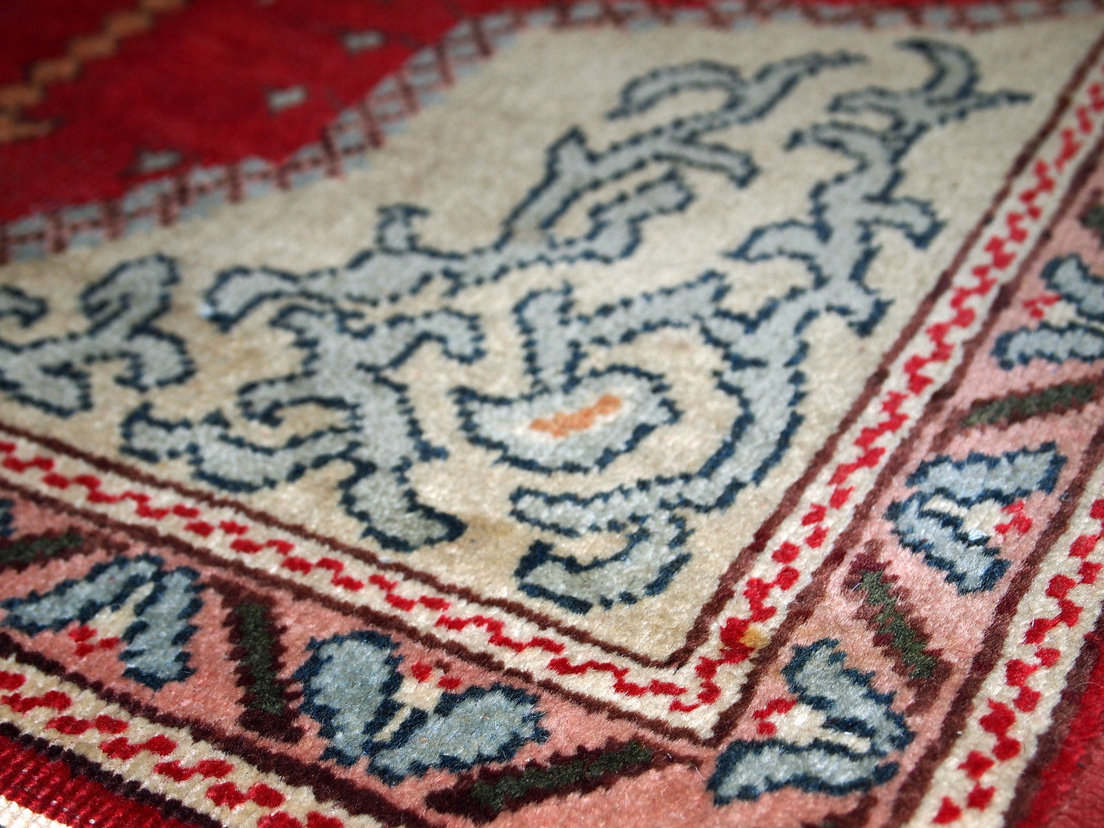 Handmade antique Turkish Konya rug, 1920s