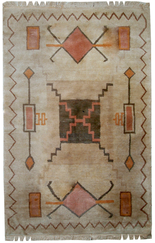 Handmade vintage Tibetan Khaden rug, 1960s