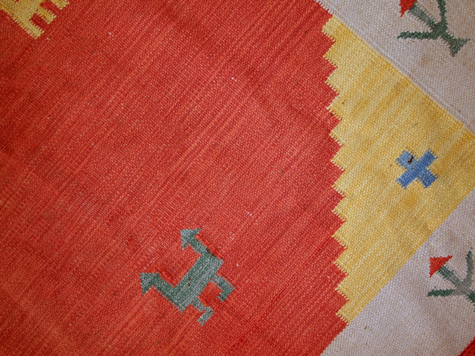 Handmade vintage Persian Gabbeh kilim, 1960s
