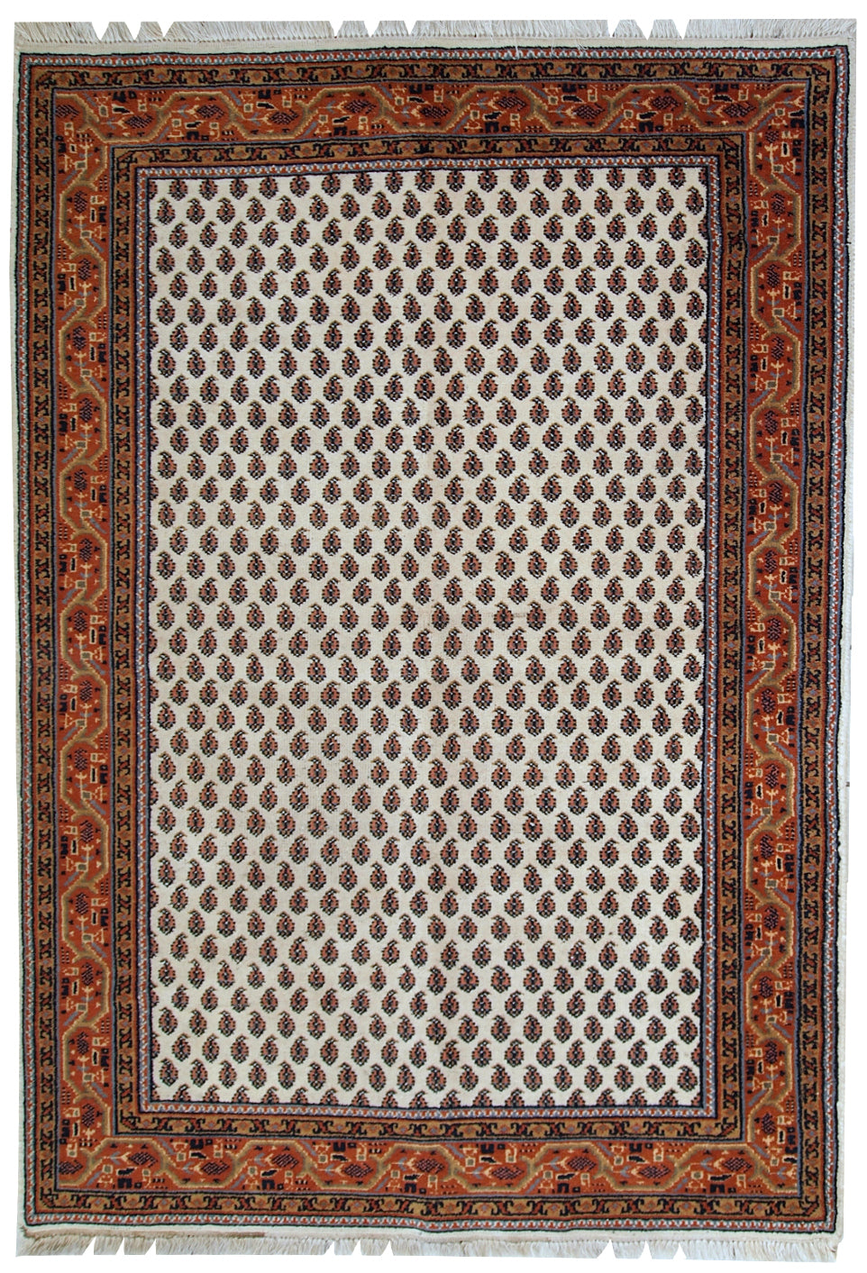 Handmade vintage Indian Seraband style rug, 1980s