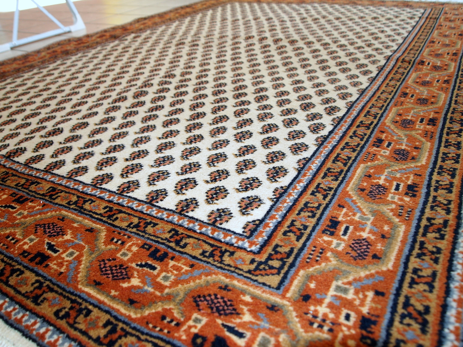 Handmade vintage Indian Seraband style rug, 1980s