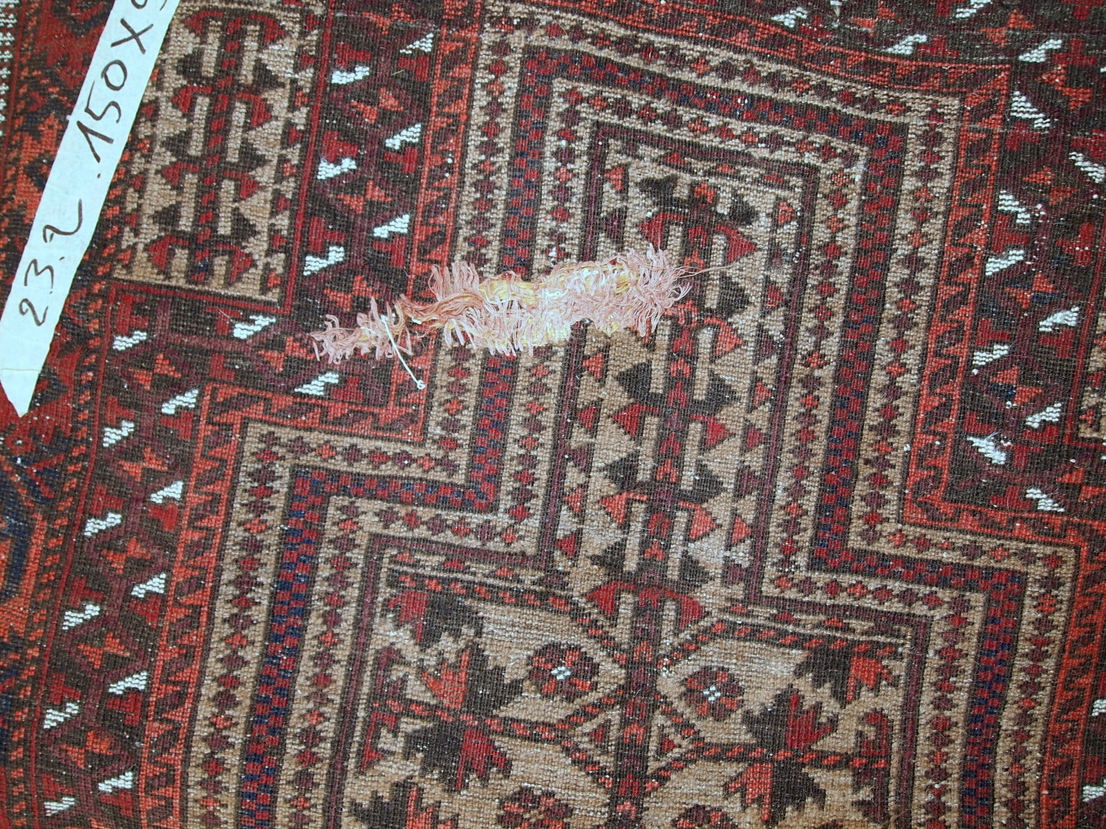 Handmade antique Afghan Baluch prayer rug, 1900s