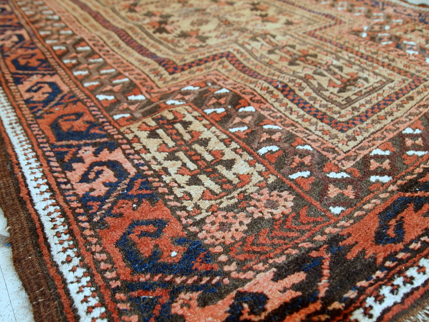 Handmade antique Afghan Baluch prayer rug, 1900s