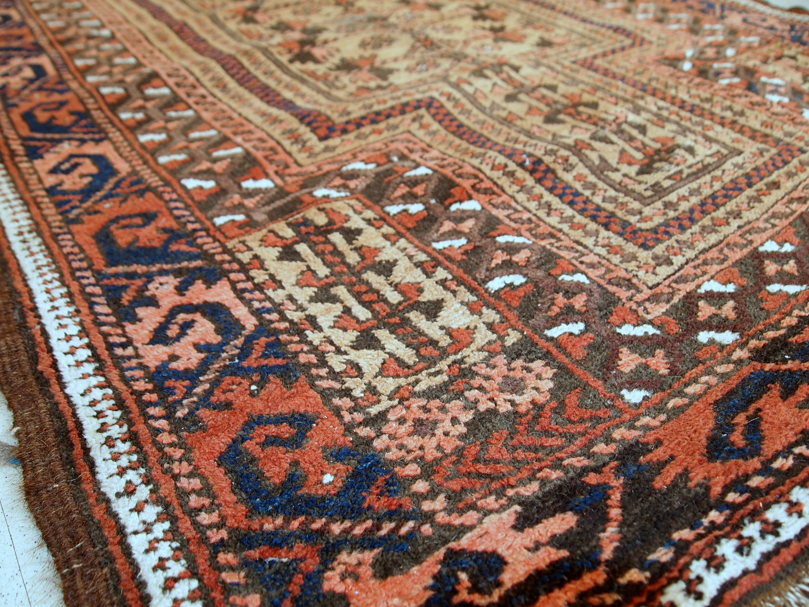 Handmade antique Afghan Baluch prayer rug, 1900s
