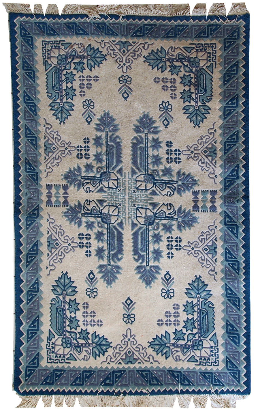 Handmade vintage Tunisian rug, 1960s