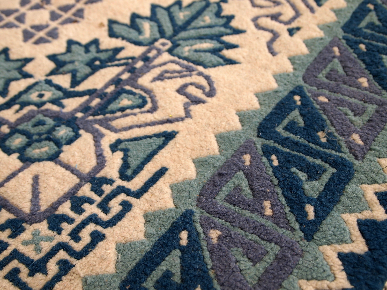 Handmade vintage Tunisian rug, 1960s