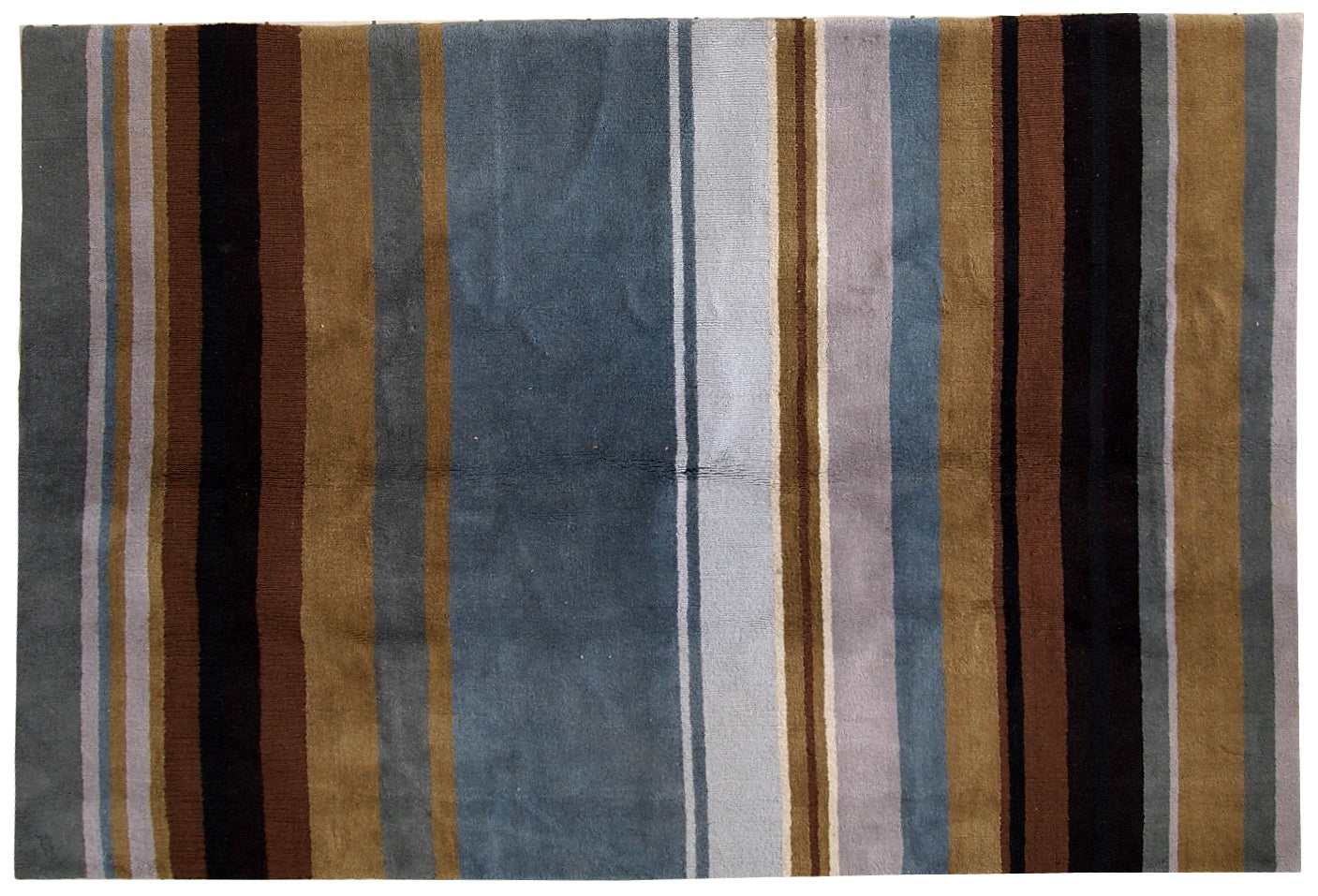 Handmade vintage Indian Modern rug 5.6' x 7.9' (171cm x 241cm) 1980s - 1C551