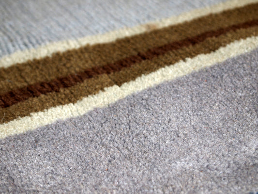 Handmade vintage Indian Modern rug, 1980s