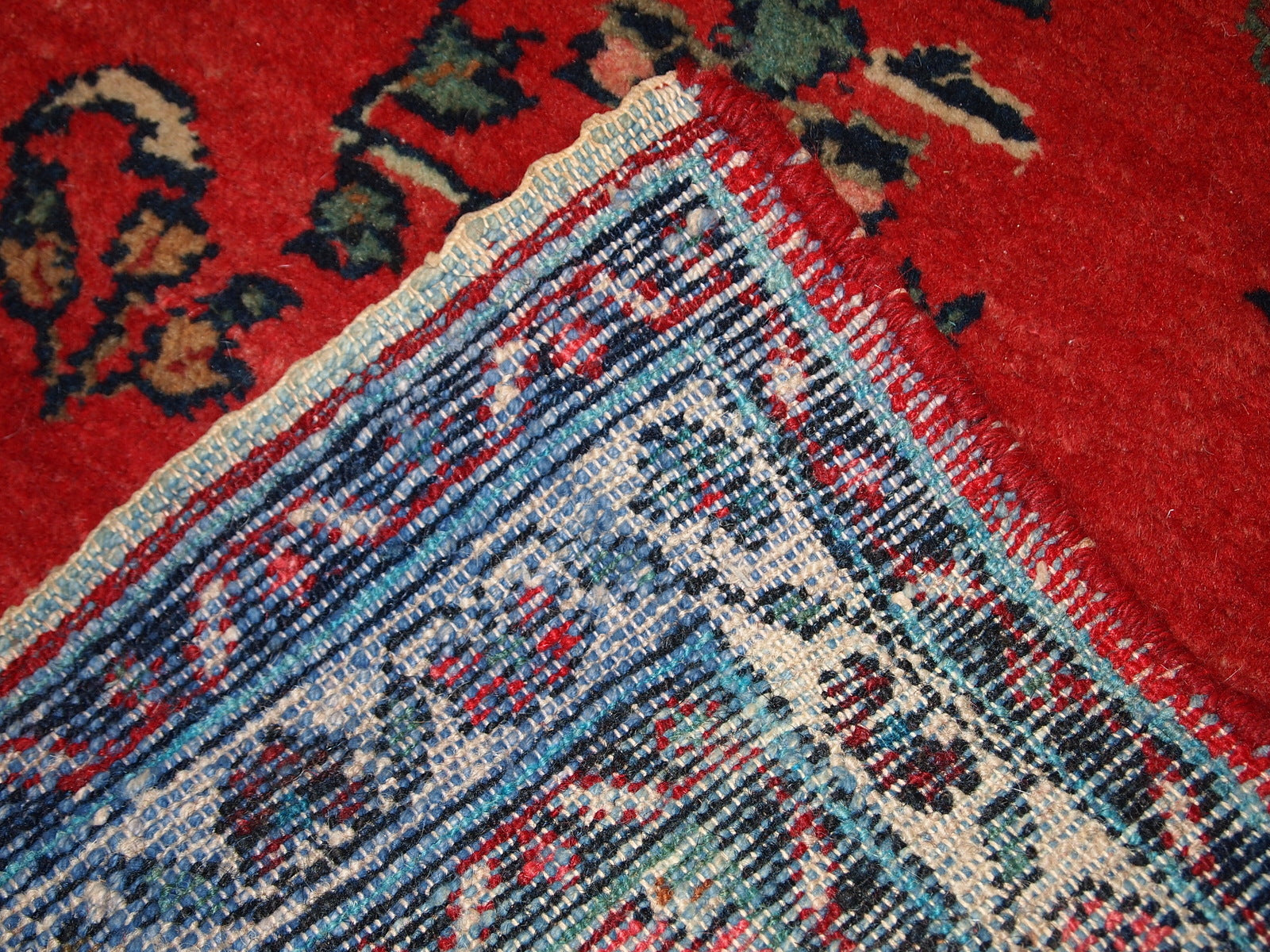 Handmade vintage Persian Hamadan runner, 1960s