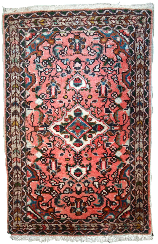 Handmade vintage Persian Lilihan rug, 1970s