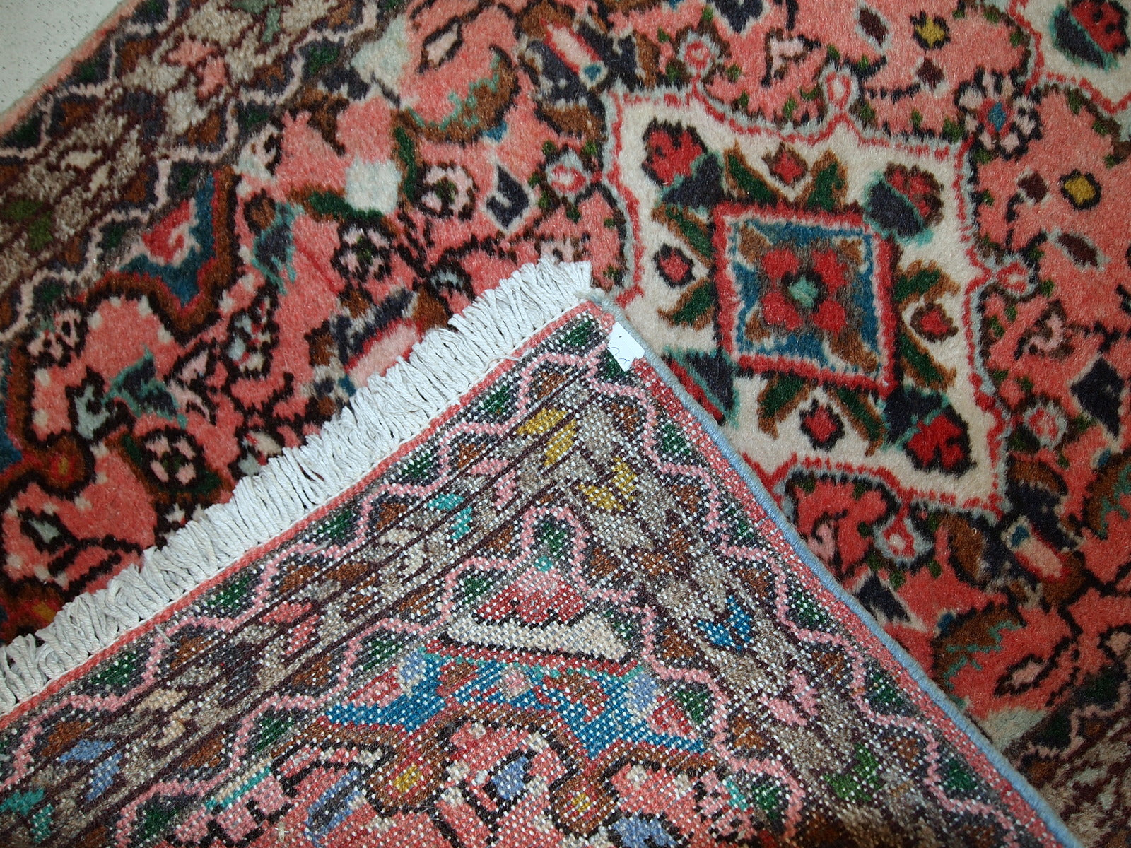 Handmade vintage Persian Lilihan rug, 1970s